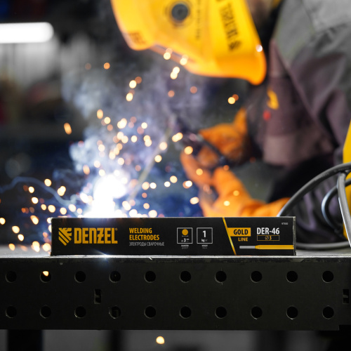 Электроды DER-46 Goldline, диам. 3 мм, 1 кг, рутил-целлюлозное покрытие Denzel по ценам производителя в Воронеже с доставкой по всей России