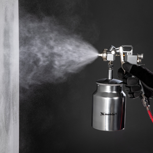 Краскораспылитель пневматический с нижним бачком V 1, 0 л, сопло D 1.2, 1.5 и 1.8 мм Matrix по ценам производителя в Воронеже с доставкой по всей России