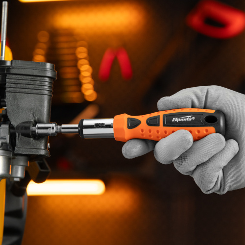 Отвертка реверсивная, биты, головки торцевые, 14 шт, Sparta по ценам производителя в Воронеже с доставкой по всей России