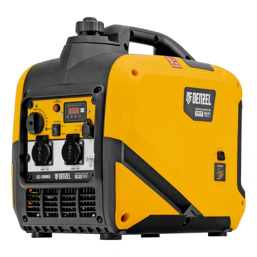 Генератор инверторный GS-3000iS, 3,0 кВт, 230 В, закрытый корпус, ручной старт DENZEL по ценам производителя в Воронеже с доставкой по всей России