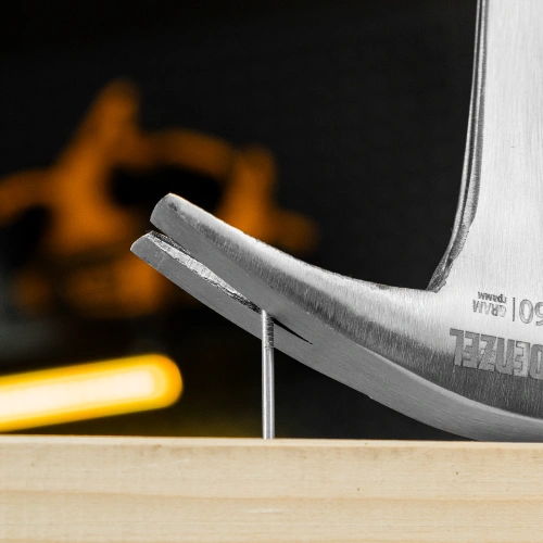 Молоток-гвоздодер 560 г, цельнометаллический, двухкомпонентная рукоятка Denzel по ценам производителя в Воронеже с доставкой по всей России