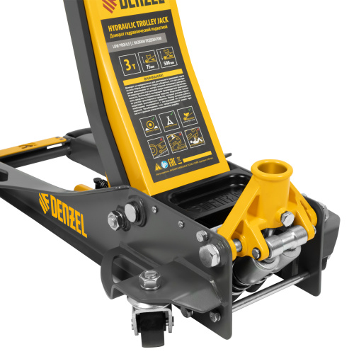 Домкрат гидравлический подкатной, 3 т, 75-500 мм, быстрый подъем, низкий подхват, проф. Denzel по ценам производителя в Воронеже с доставкой по всей России