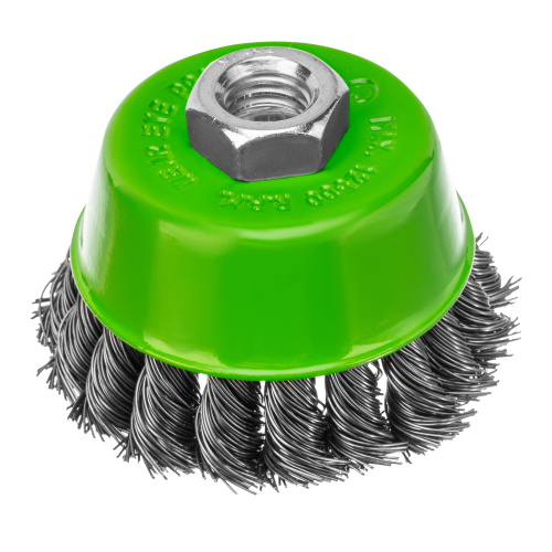 Щетка для УШМ, 75 мм, М14, "чашка", крученая металлическая проволока Сибртех по ценам производителя в Воронеже с доставкой по всей России