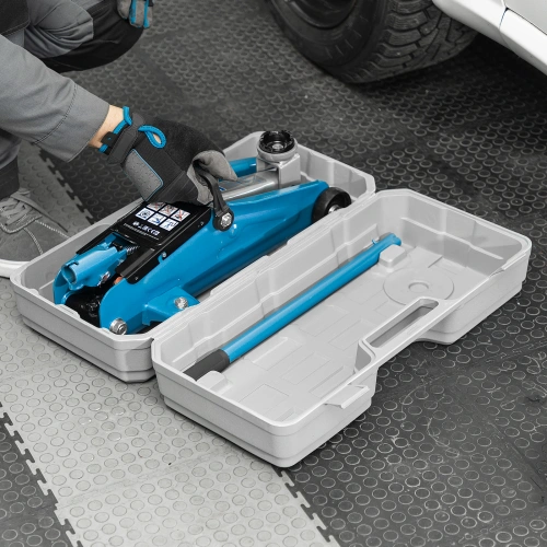 Домкрат гидравлический подкатной, 2 т, h подъема 140-340 мм, в кейсе Stels по ценам производителя в Воронеже с доставкой по всей России