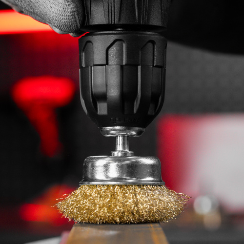 Набор щеток для дрели, 3 шт, 1 плоская, 65 мм, 50 мм "чашка", ручная металлическая Matrix по ценам производителя в Воронеже с доставкой по всей России