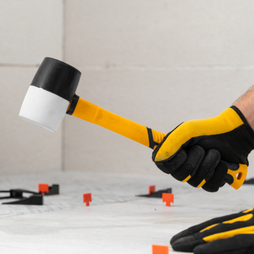 Киянка резиновая, 450 г, черно-белая, фибергласовая рукоятка c TPR покрытием Denzel по ценам производителя в Воронеже с доставкой по всей России