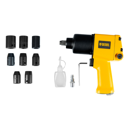 Ударный пневмогайковерт IW860+набор головок, 1/2", 7000 об/мин, 868 Нм Denzel по ценам производителя в Воронеже с доставкой по всей России