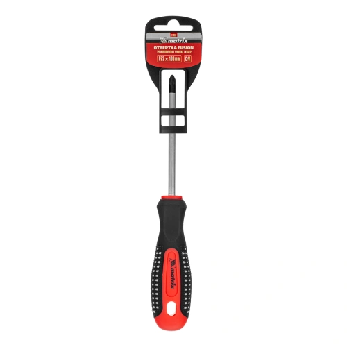 Отвертка Fusion, PZ2 x 100 мм, CrV, трехкомпонентная рукоятка "Anti slip" Matrix по ценам производителя в Воронеже с доставкой по всей России