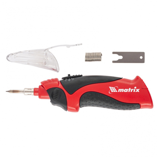 Паяльник беспроводной 4.5 В, 8 Вт, 350°С, припой 10 г, подставка, работа от элементов питания 3хАА Matrix по ценам производителя в Воронеже с доставкой по всей России