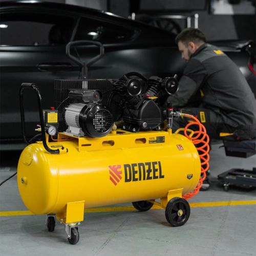 Компрессор воздушный BCV2300/100, ременный привод, 2.3 кВт, 100 литров, 440 л/мин Denzel по ценам производителя в Воронеже с доставкой по всей России