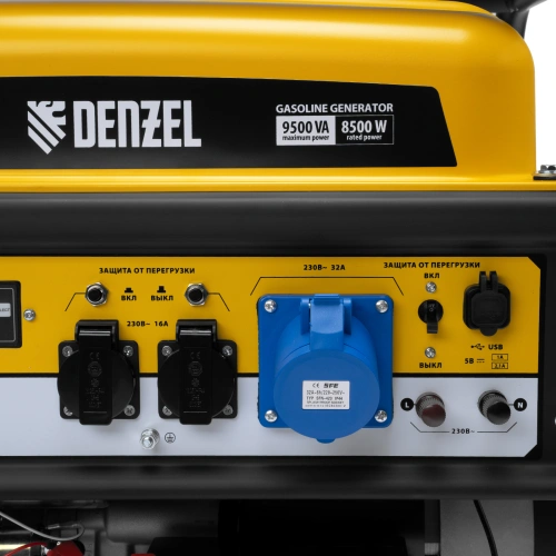Генератор бензиновый PS-95EA-PRO, 9,5 кВт, 230 В, 40 л, разъём ATS, эл.старт Denzel по ценам производителя в Воронеже с доставкой по всей России