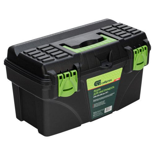 Ящик для инструмента, 430 х 235 х 250 мм, 18", пластик Сибртех по ценам производителя в Воронеже с доставкой по всей России