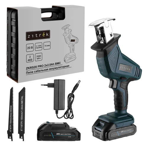 Пила сабельная аккумуляторная Zitrek ZKRS20 PRO в кейсе, 20В, 2x2.0Ач по ценам производителя в Воронеже с доставкой по всей России