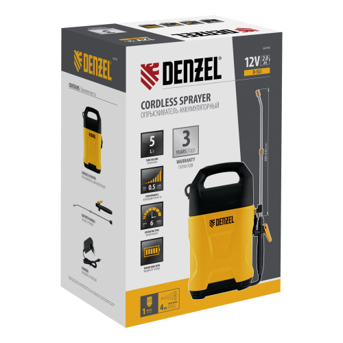 Опрыскиватель аккумуляторный D-5LI, 5 л, Li-Ion акк., 12 В, 2 Ач Denzel по ценам производителя в Воронеже с доставкой по всей России