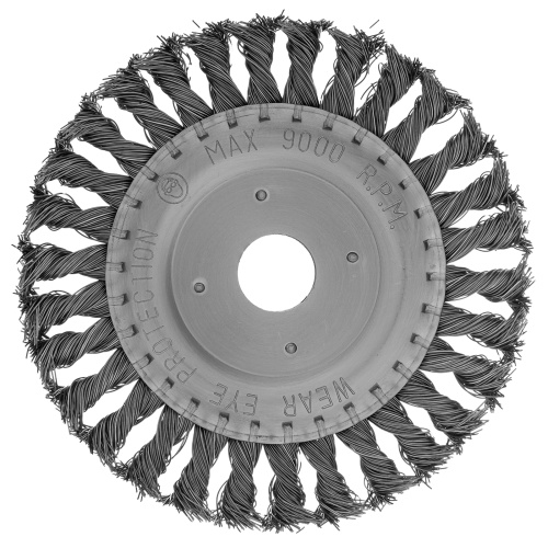 Щетка для УШМ 150 мм, посадка 22.2 мм, плоская, крученая проволока 0.5 мм Matrix по ценам производителя в Воронеже с доставкой по всей России