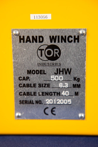 Лебедка ручная барабанная с тросом  500кг   40м с храповым механизмом TOR JHW по ценам производителя в Воронеже с доставкой по всей России