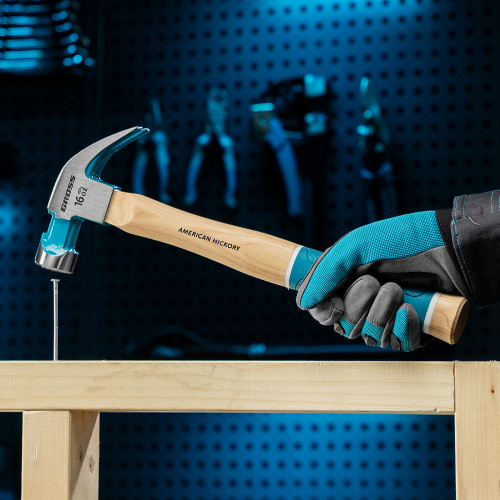 Молоток-гвоздодер, 450 г, угол 45, магнит, обрезиненная рукоятка American hickory GROSS по ценам производителя в Воронеже с доставкой по всей России