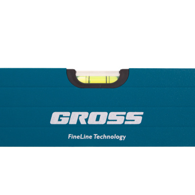 Уровень алюминиевый, 1000 мм, усиленный с ударопрочными заглушками, рукоятки, 3 глазка Gross по ценам производителя в Воронеже с доставкой по всей России