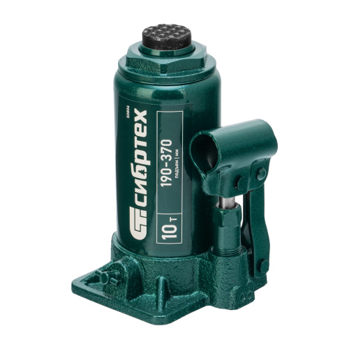 Домкрат гидравлический бутылочный, 10 т, 190-370 мм Сибртех по ценам производителя в Воронеже с доставкой по всей России