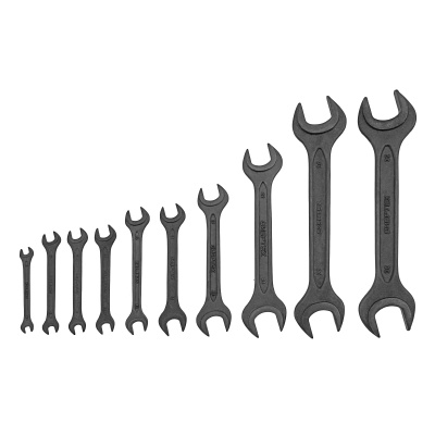 Набор ключей рожковых, 6 - 32 мм, 10 шт., CrV, фосфатированные Сибртех по ценам производителя в Воронеже с доставкой по всей России