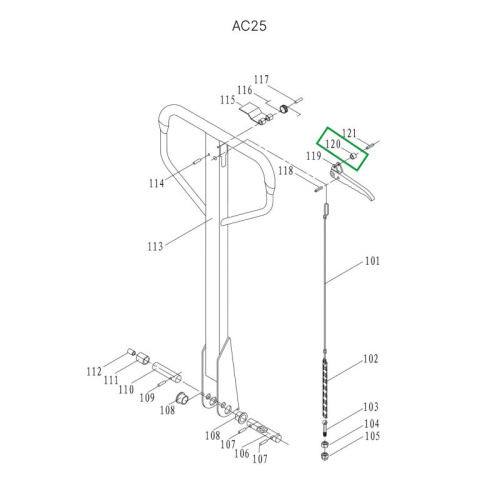 Ролик рычага управления режимом работы для гидравлических тележек DF25 по ценам производителя в Воронеже с доставкой по всей России