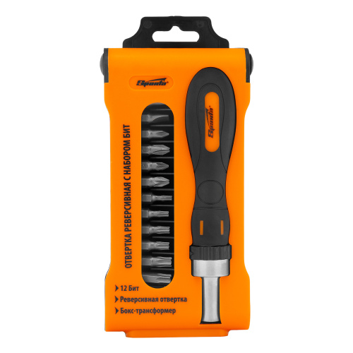 Отвертка реверсивная с набором бит, CrV, 12 шт, Sparta по ценам производителя в Воронеже с доставкой по всей России