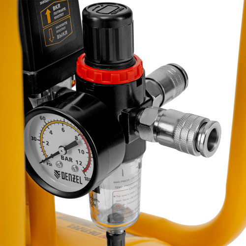 Компрессор безмасляный, малошумный DLS 2200/50, 2200 Вт, 2x1100, 50 л, 380 л/мин Denzel по ценам производителя в Воронеже с доставкой по всей России