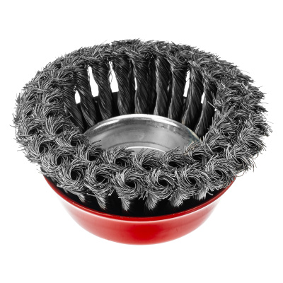 Щетка для УШМ, 125 мм, М14, "чашка", двухрядная, крученая проволока 0.35 мм Matrix по ценам производителя в Воронеже с доставкой по всей России