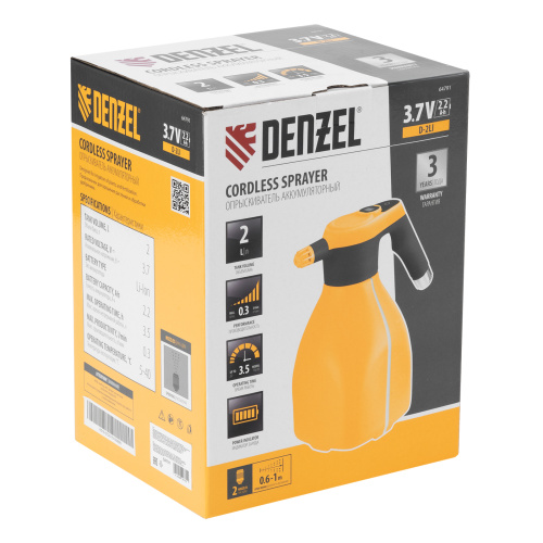 Опрыскиватель аккумуляторный D-2LI, 2 л, 3,7 В, 2,2 Ач Denzel по ценам производителя в Воронеже с доставкой по всей России