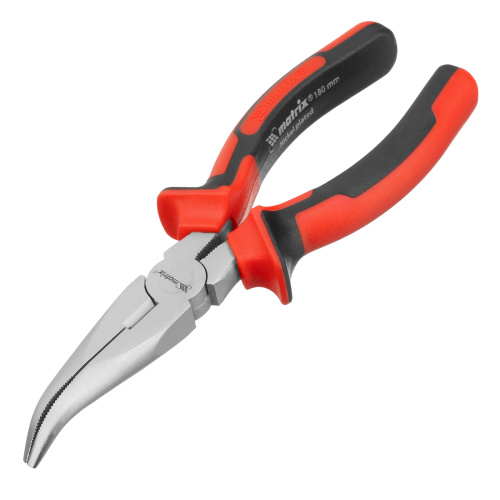 Длинногубцы изогнутые Nickel, 180 мм, никелированные, двухкомпонентные рукоятки Matrix по ценам производителя в Воронеже с доставкой по всей России