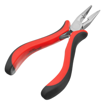 Длинногубцы прямые Mini, 130 мм, никелированные, авторазжим, двухкомпонентные рукоятки Matrix по ценам производителя в Воронеже с доставкой по всей России