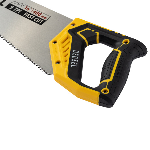 Ножовка по дереву, 400 мм, 11 TPI, зуб 3D, двухкомпонентная рукоятка Denzel по ценам производителя в Воронеже с доставкой по всей России