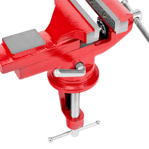 Тиски слесарные, 80 мм, настольные, поворотные, c наковальней MTX по ценам производителя в Воронеже с доставкой по всей России