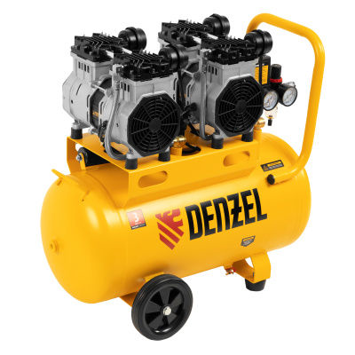 Компрессор безмасляный, малошумный DLS 2200/50, 2200 Вт, 2x1100, 50 л, 380 л/мин Denzel по ценам производителя в Воронеже с доставкой по всей России