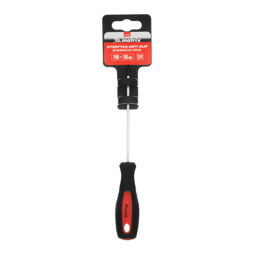 Отвертка Anti-Slip, PH0 х 100 мм, CrV, двухкомпонентная рукоятка Matrix по ценам производителя в Воронеже с доставкой по всей России