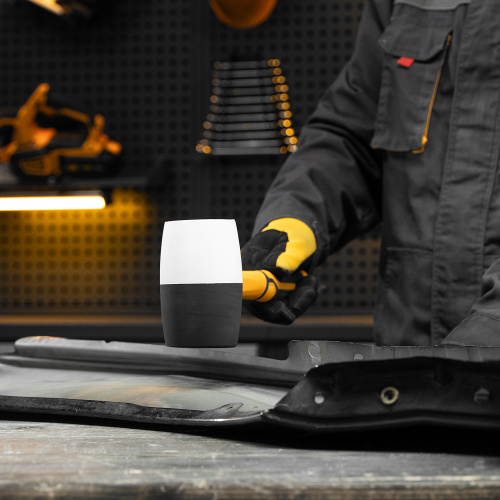 Киянка резиновая, 680 г, черно-белая, фибергласовая рукоятка c TPR покрытием Denzel по ценам производителя в Воронеже с доставкой по всей России