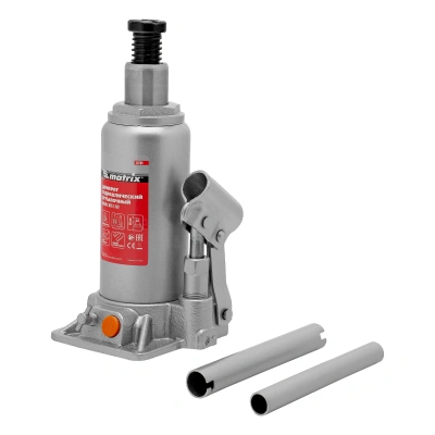 Домкрат гидравлический бутылочный, 5 т, h подъема 197-382 мм Matrix купить в Москве с доставкой по всей России | ProtosMarket.ru