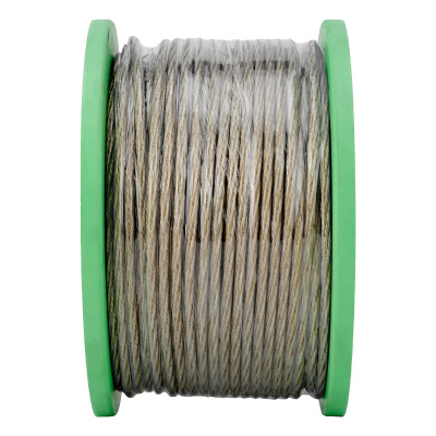 Трос металлополимерный прозрачный ПР-5.0, толщина 4.0 мм, катушка 100 метров Сибртех по ценам производителя в Воронеже с доставкой по всей России