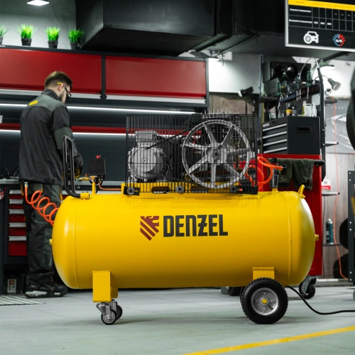 Компрессор воздушный BCI3000-T/200, ременный привод , 3.0 кВт, 200 литров, 530 л/мин Denzel по ценам производителя в Воронеже с доставкой по всей России