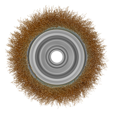 Щетка для УШМ, 100 мм, М14, "чашка", латунированная витая проволока Matrix по ценам производителя в Воронеже с доставкой по всей России