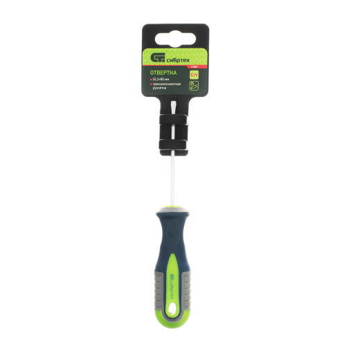 Отвертка, SL3 х 80 мм, CrV, трехкомпонентная рукоятка Сибртех по ценам производителя в Воронеже с доставкой по всей России