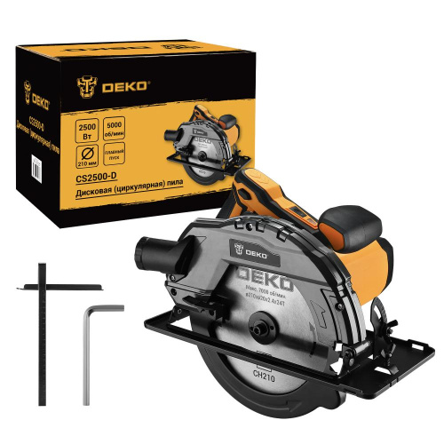 Дисковая (циркулярная) пила DEKO CS2500-D, 2500Вт, 210мм диск по ценам производителя в Воронеже с доставкой по всей России