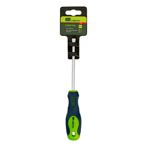 Отвертка, SL5 х 100 мм, CrV, двухкомпонентная рукоятка Сибртех по ценам производителя в Воронеже с доставкой по всей России