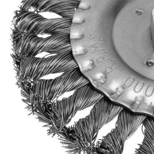 Щетка для УШМ 150 мм, М14, плоская, крученая проволока 0.5 мм Matrix по ценам производителя в Воронеже с доставкой по всей России