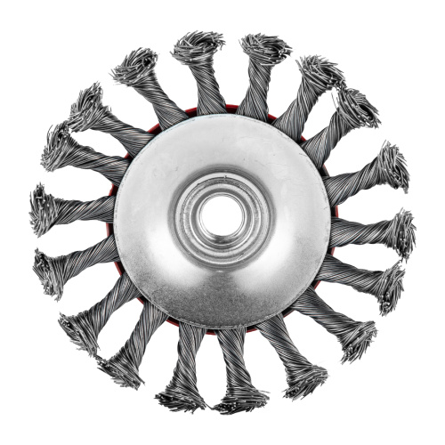 Щетка для УШМ, 115 мм, М14, "тарелка", крученая проволока 0.5 мм Matrix по ценам производителя в Воронеже с доставкой по всей России