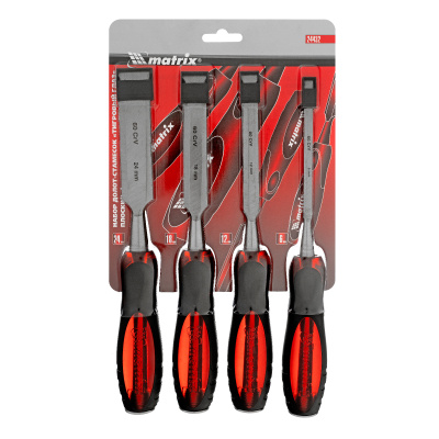 Набор долот-стамесок плоских "Тигровый глаз", 4 шт, 6-12-18-24 мм Matrix по ценам производителя в Воронеже с доставкой по всей России