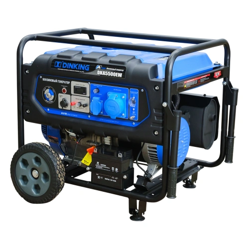Генератор бензиновый Dinking DKA5500EW (5,5кВт, электростартер, 15лс, колёса) по ценам производителя в Воронеже с доставкой по всей России