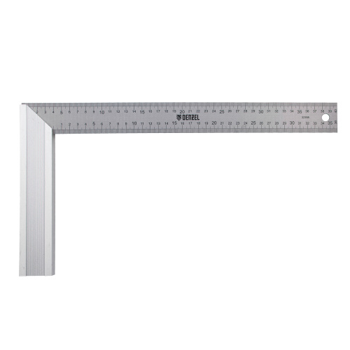 Угольник стальной 400 мм, нержавеющая сталь, градуировка, алюминиевое основание Denzel по ценам производителя в Воронеже с доставкой по всей России