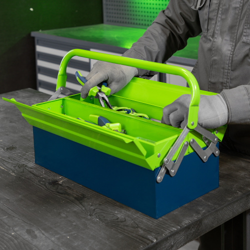 Ящик для инструмента, 430 х 200 х 160 мм, три секции, металлический Сибртех по ценам производителя в Воронеже с доставкой по всей России