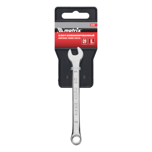 Ключ комбинированный, 8 мм, CrV, полированный хром Matrix по ценам производителя в Воронеже с доставкой по всей России